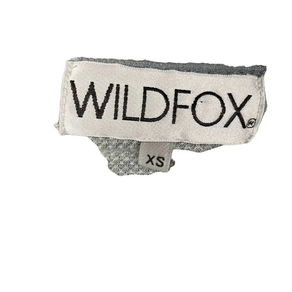 Wildfox Star Print Thermal Henley Long Sleeve Top Gray Size XS - Picture 6 of 8